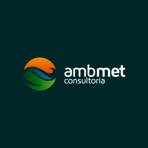 Aplicação em fundo escuro do logotipo da Ambmet
